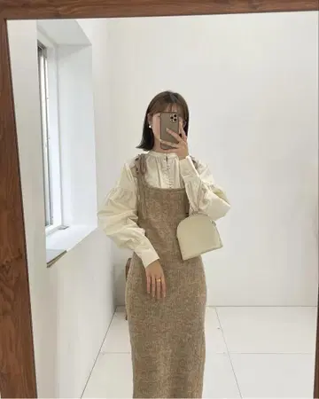 Eaphi back button gather 2way blouse