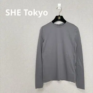 새상품 she Tokyo Brigitte stone gray 롱T 긴팔