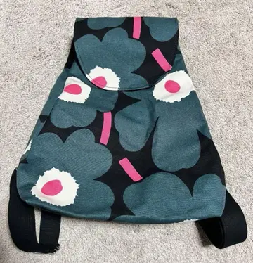 마리메꼬 백팩 우니코 패턴 꽃무늬 캔버스 새상품급