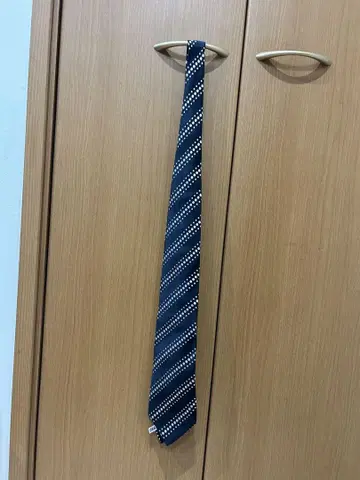 Ermenegildo Zegna 넥타이 네이비 도트 무늬