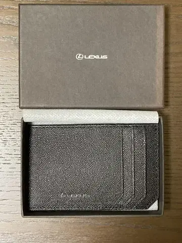Lexus 가죽 카드 케이스 다크 그레이
