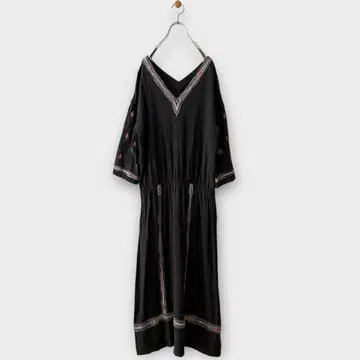 새상품급 프레임워크 린넨 혼방 IKAT motif 원피스