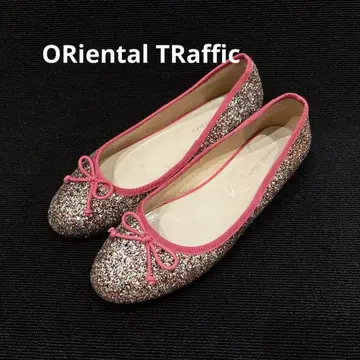 ORiental TRaffic 글리터 발레 슈즈 핑크 펌프스