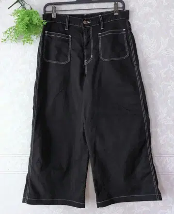 [Wrangler] 랭글러 팬츠 블랙 와이드 스트레이트 팬츠 WL0708