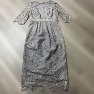 레이스 드레스 그레이 계열 긴팔 파티 드레스 38 사이즈