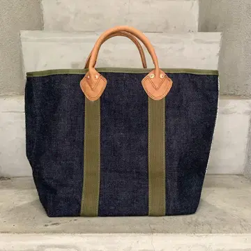 [익명 배송] 가죽 핸들 토트백 M 사이즈 80년대 L.L.BEAN