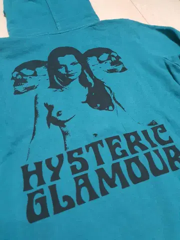 떨이 HYSTERIC GLAMOUR 터콰이즈 후드티