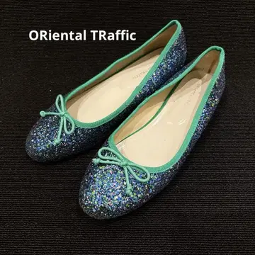 ORientalTRaffic 글리터 발레 슈즈 파랑 그린