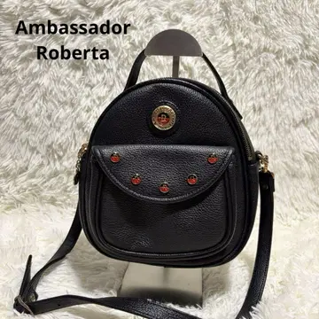 [ Ambassador Roberta ] 미니 백 블랙 천연 가죽 숄더