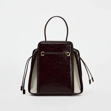 ZARA 텍스처 미니 버킷 백