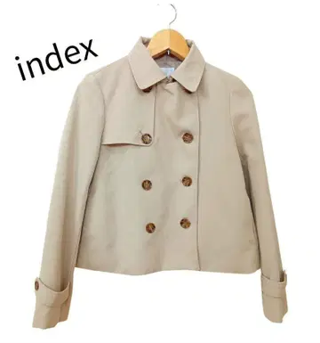 새상품급 index 베이지 자켓 숏코트 트렌치코트