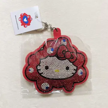 만박 먘먘 키티 반짝이 가죽 키링