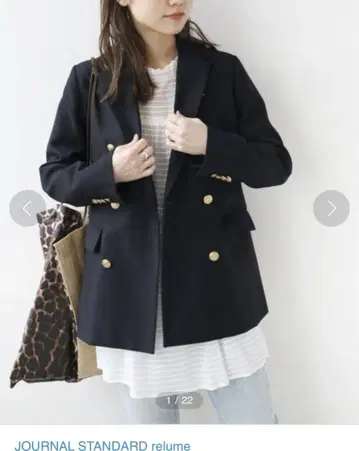 JOURNAL STANDARD relume T/W 개버 네이비 블레이저