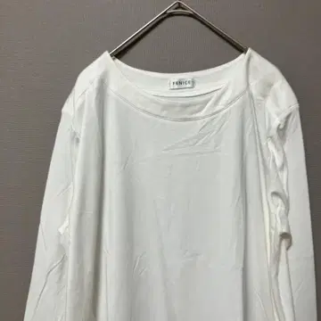페니체 풀오버 7부 소매 티셔츠(L) 모노톤 크루넥 스트레치