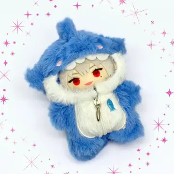 10cm 인형 옷 푹신푹신한 상어 파랑 봉제인형 옷 갈아입히기 니지파펫
