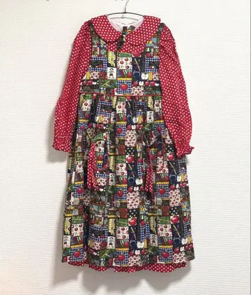 빈티지 70s vintage 패치워크 롱 원피스 세트