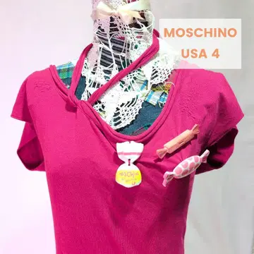 [ MOSCHINO ] 슬리브리스 T셔츠 캔디 위트 불규칙