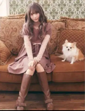 칸다 사야카 씨 프로듀스 메종 드 플뢰르 잠자는 입술의 인형 원피스