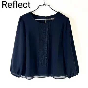 Reflect 플라워 레이스 페플럼 블라우스