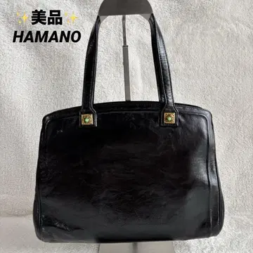 새상품급 HAMANO 하마노 핸드백 블랙 천연 가죽