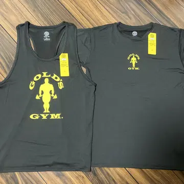 당일 배송! GOLD'S GYM 블랙 T셔츠 탱크탑 LL 사이즈 세트