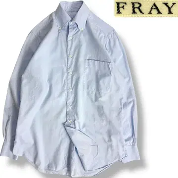 J3542 새상품급 플라이 버튼 다운 셔츠 색스 블루 15/38 FRAY
