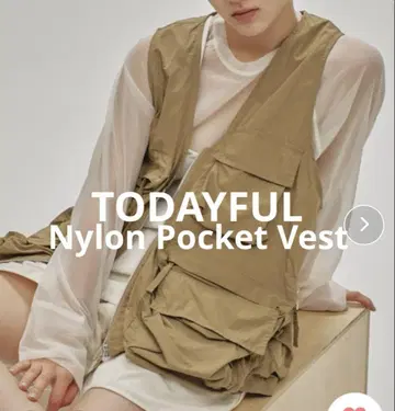 TODAYFUL 25SS 나일론 포켓 베스트 올리브