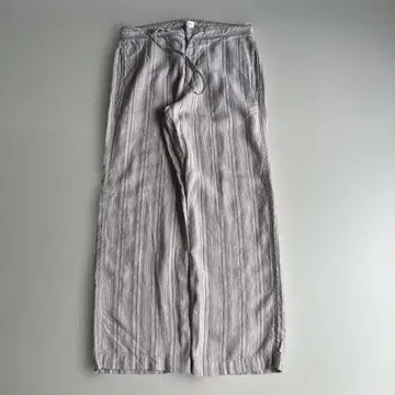 (구제) 00s 와이드 스트라이프 린넨 팬츠 이지 시티보이