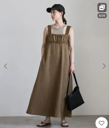 select MOCA 원피스 개더 베어 캐미 원피스