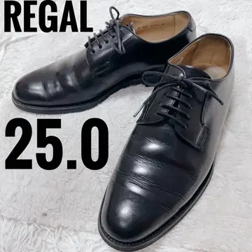 REGAL 블랙 레이스업 드레스 신발 외날개 25.0cm