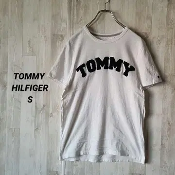 타미힐피거 TOMMY HILFIGER 티셔츠 S 화이트 빅 로고