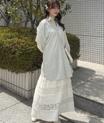 스나이델 오버사이즈 셔츠 미니 원피스