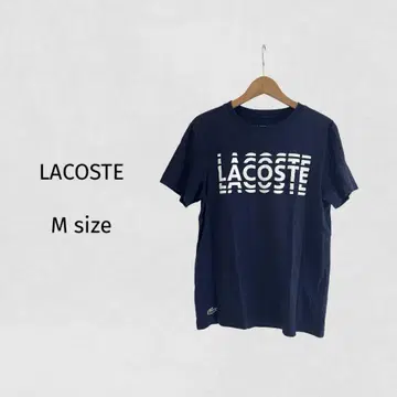 반팔 로고 티셔츠 LACOSTE 네이비 M 사이즈 남성용
