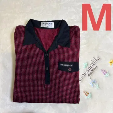 Munsingwear 먼싱웨어 긴팔 폴로셔츠 M 빨검 체크