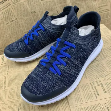 새상품 남성용 24.5cm 경량 통굽 킥백 스니커즈 네이비 컬러 2986