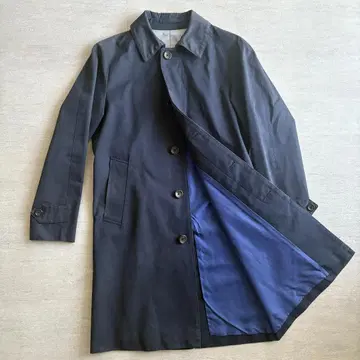 RING JACKET 스텐카라 코트 롱 42 네이비 silver