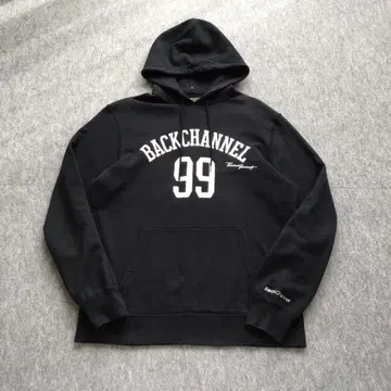 트렌드 BackChannel 블랙 후드티 넘버링/로고 L