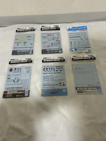 [프라모델] 건담 데칼 세트 6점