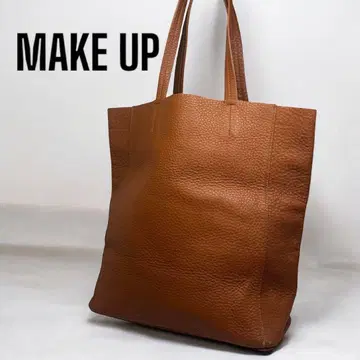 MAKE UP 브라운 가죽 토트백 숄더 A4 수납 가능