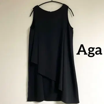 Aga 슬리브리스 비대칭 상의 블랙