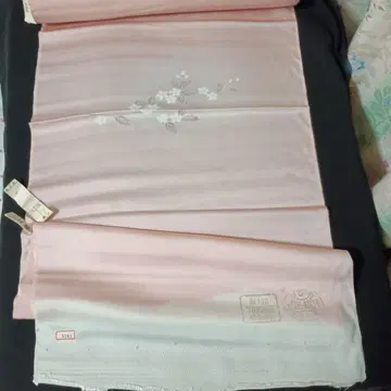 꽃무늬 쉬폰 옷감 핑크