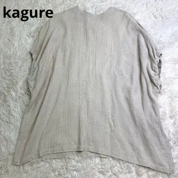 카구레 린넨 개더 슬리브 와이드 풀오버 돌먼 넉넉한 핏