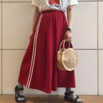 RayBEAMS 빨간색 저지 스커트 개성적