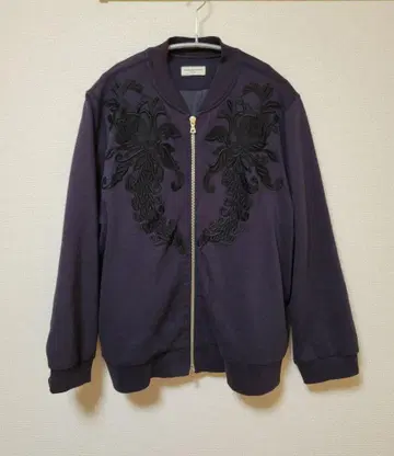 DRIES VAN NOTEN 엠브로이더리 블루종 자켓 자수