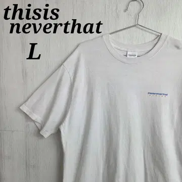 thisisneverthat 티셔츠 L 화이트 빅 로고 한국 브랜드