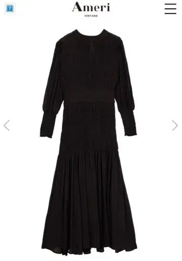 Ameri VINTAGE REFINED SHIRRING DRESS