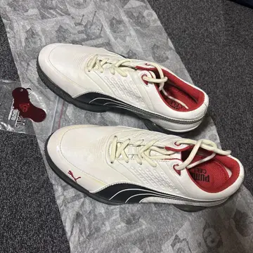 새상품급 PUMA 골프화 화이트/레드/블랙