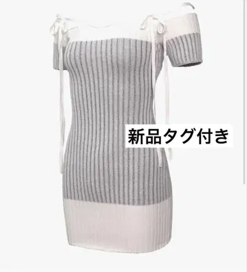 S 바이컬러 니트 드레스
