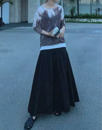 CLANE GATHER TIERED MAXI SKIRT