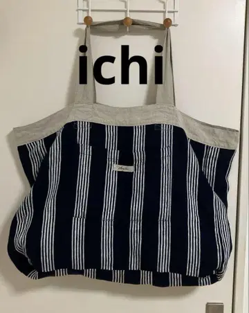 ichi 앤티크 린넨 리버서블 백